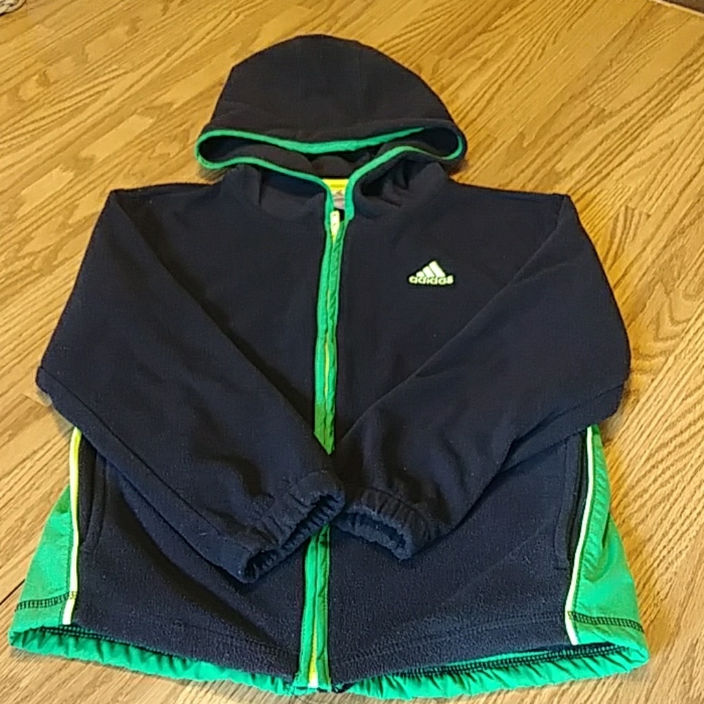 adidas Kid's Fleece & Polyester Jacket Sz 6
